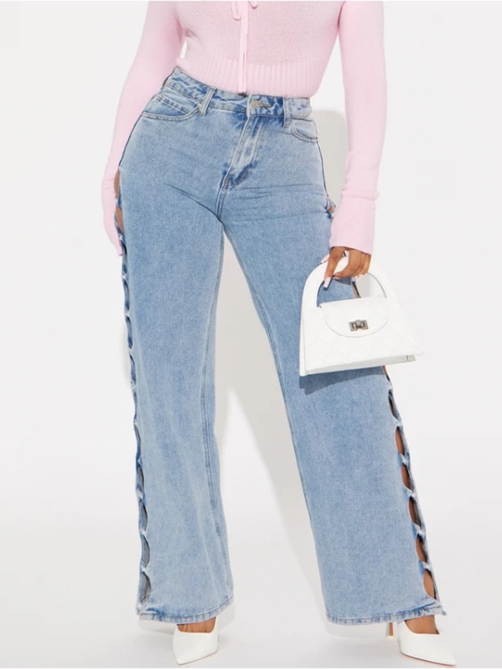 FOREVER 21 CUTOUT JEANS